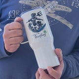 'Poseidon I'd Rather Be Surfing' Stainless Steel Travel Mug