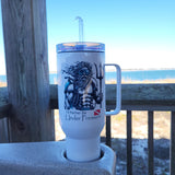 'Poseidon I'd Rather Be Under Pressure' Scuba Diving Stainless Steel Travel Mug