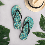 'Bahamian Waters / Impressionistic' Flip Flops – Ocean-Inspired Style