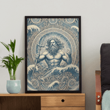 'Poseidon Blue' Canvas Wall Art