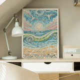 'Radio Beach / Mosaic' Canvas Wall Art