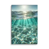Real Bahamas Water Canvas Wall Art - Coastal Photography Home Decor.