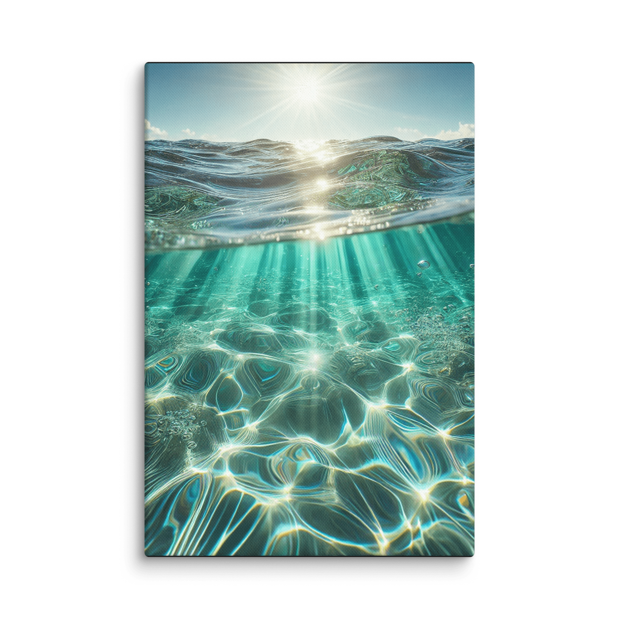 Real Bahamas Water Canvas Wall Art - Coastal Photography Home Decor.