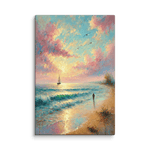 Impressionistic Sailboat Sunset Solitude Canvas Wall Art 8x12 wall view
