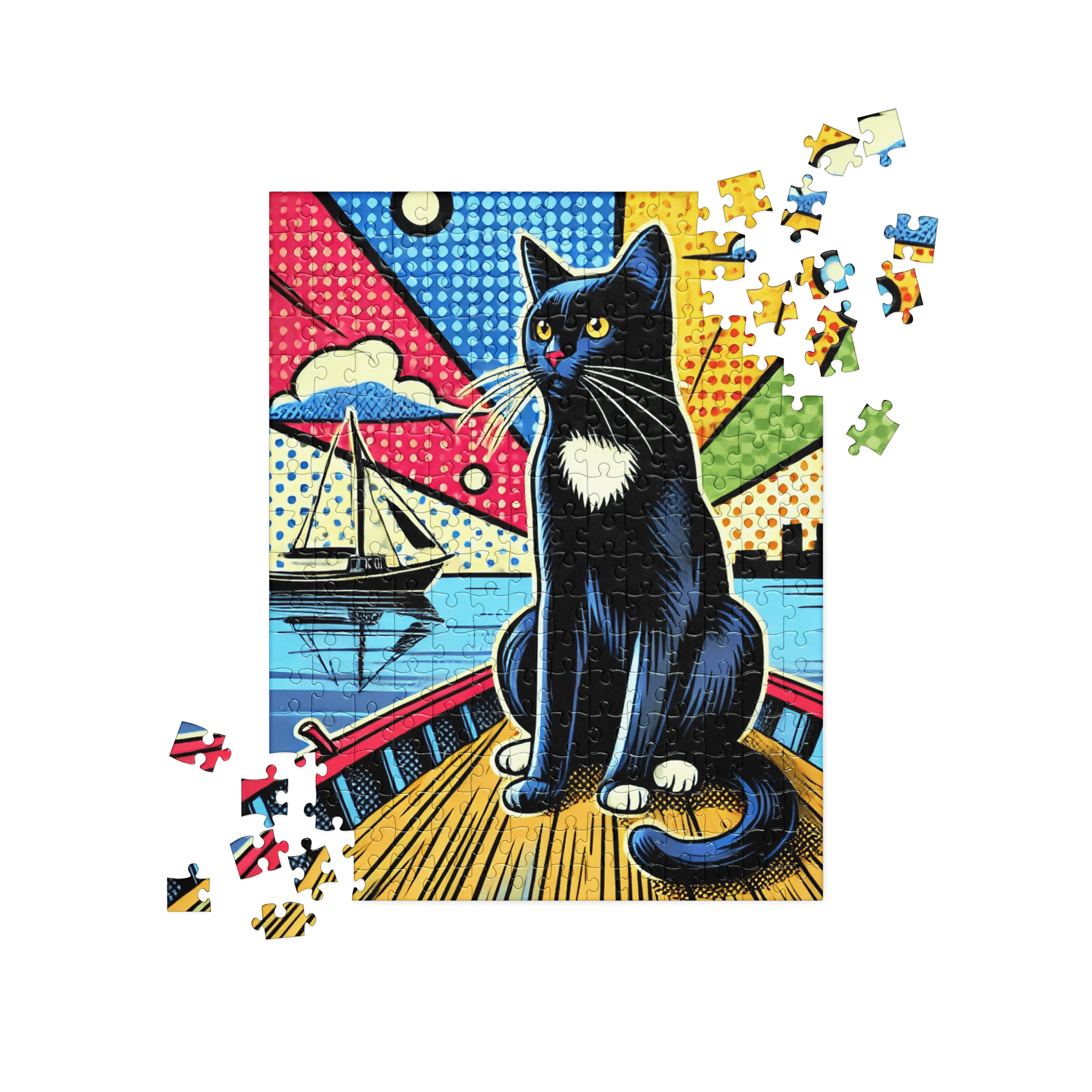 Coco Sailing Kitty Pop Art Puzzle 252 pieces