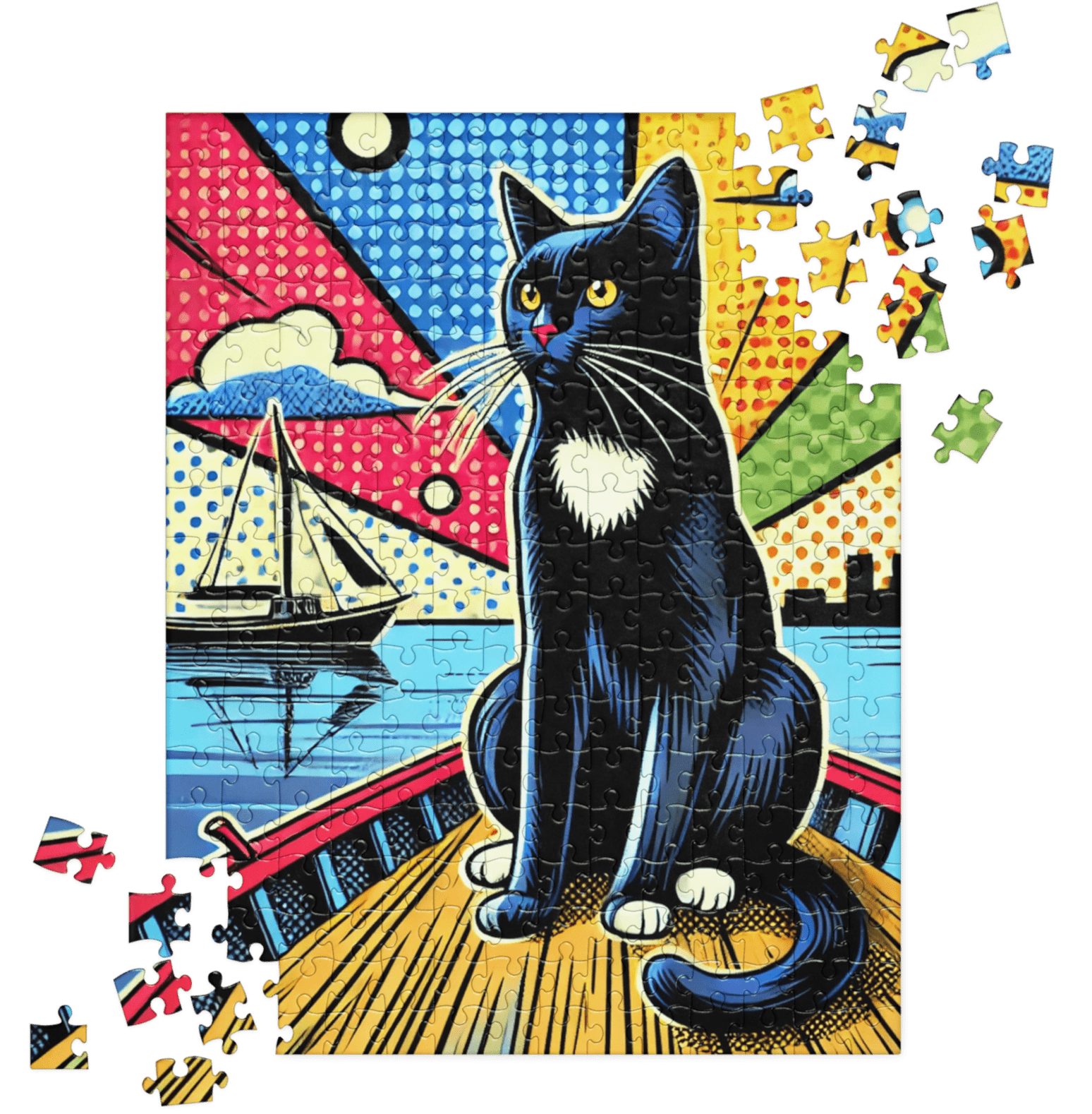 Coco Sailing Kitty Pop Art Puzzle 252 pieces