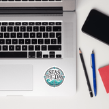 'Seas The Day / Anchor' Bubble-free Sticker β Waterproof & Bold
