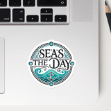 'Seas The Day / Anchor' Bubble-free Sticker β Waterproof & Bold