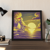 'Serene Sunset Sailboat / Golden' Canvas Wall Art