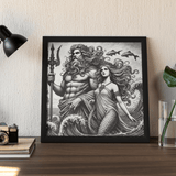'Poseidon & Amphitrite Walking Through Water' Canvas Wall Art