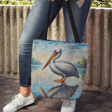 'Pelican / Mosaic' Tote Bag – Ocean-Inspired Style