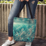 'Bahamian Waters Surreal Turquoise' Tote Bag – Ocean-Inspired Style