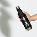 'Shine Your Light' Lighthouse Black Stainless Steel Bottle