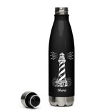 'Shine' Lighthouse Black Stainless Steel Bottle