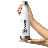 'Shine' Lighthouse White Stainless Steel Bottle