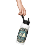 'Boats Well With Others / Sail' Stainless Steel Water Bottle