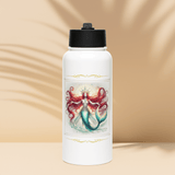 'Scarlet' Mermaid Flourish Stainless Steel Water Bottle