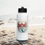 'Scarlet' Mermaid Flourish Stainless Steel Water Bottle