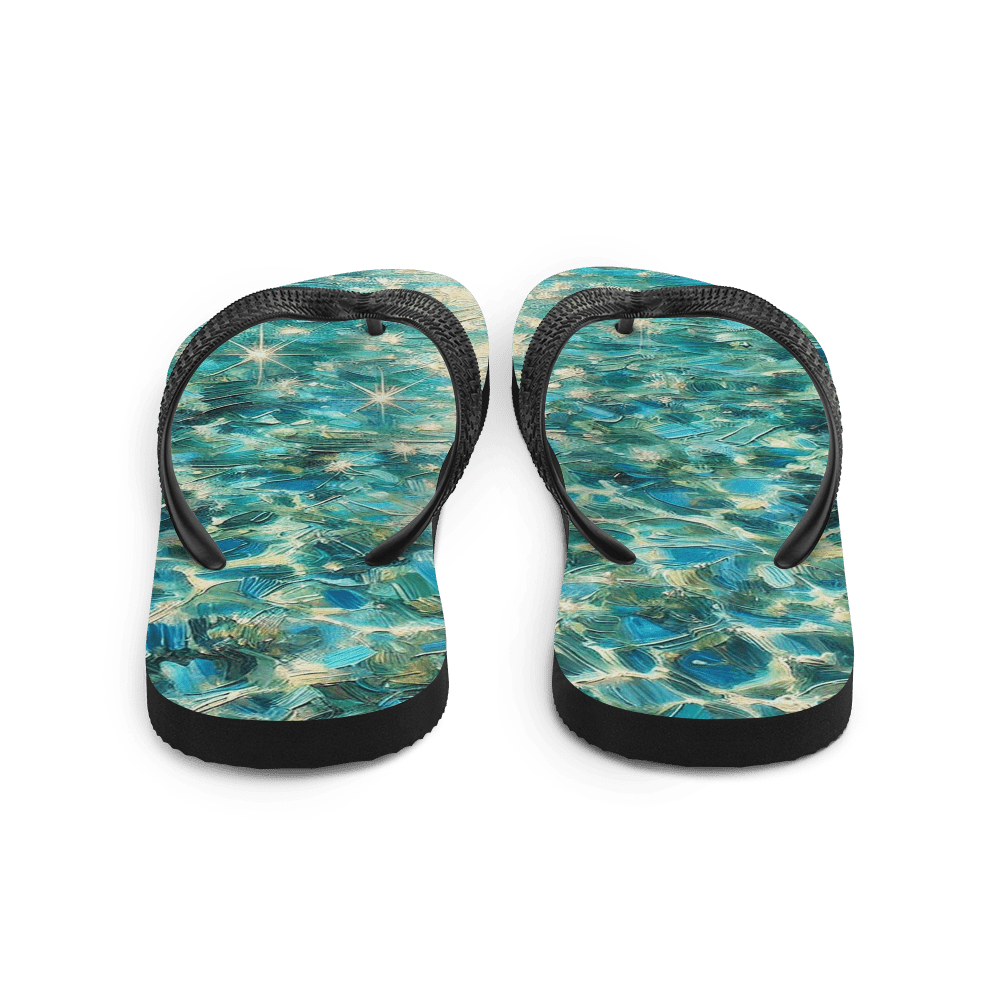 Flip Flops Bahamian Waters Post Impressionistic Back