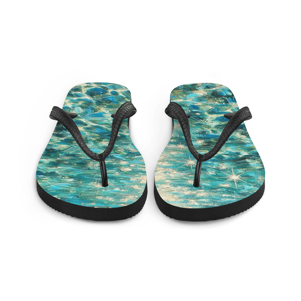 Flip Flops Bahamian Waters Post Impressionistic Front