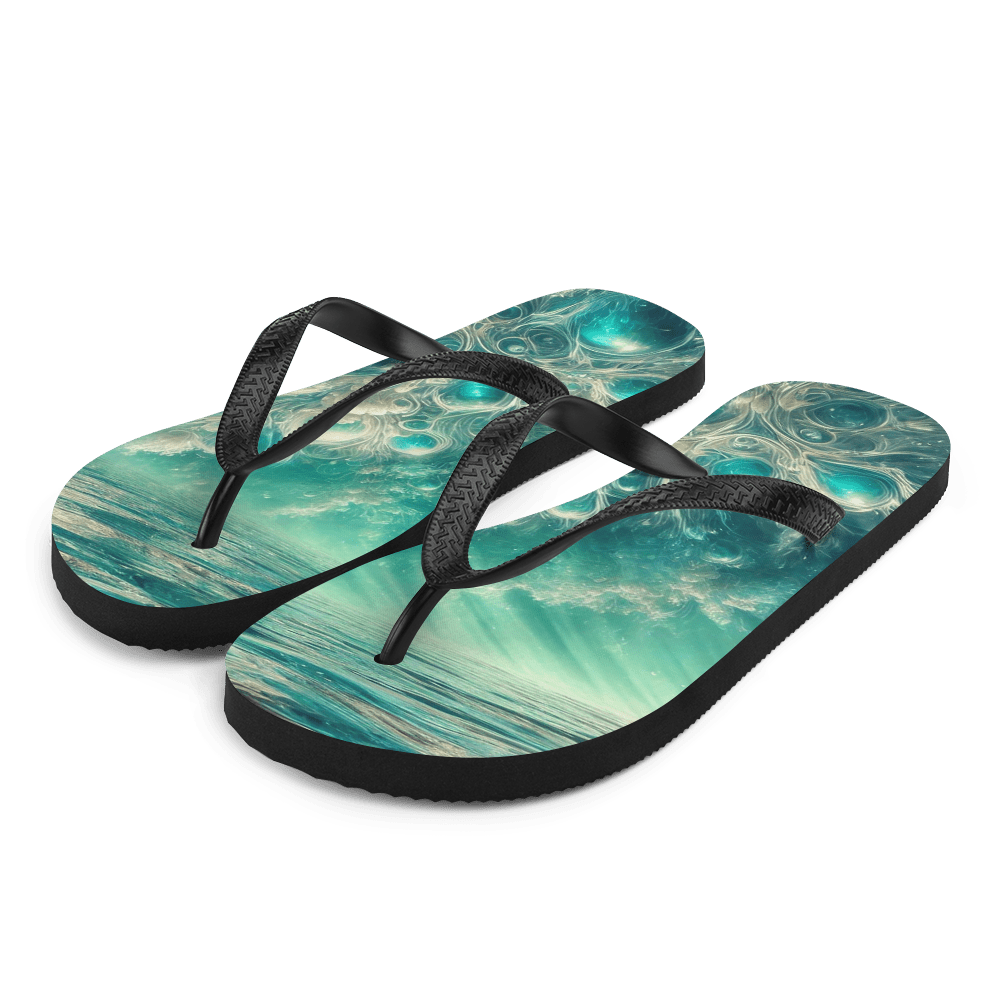 Flip Flops Bahamian Waters Surreal Style 2 Front Left