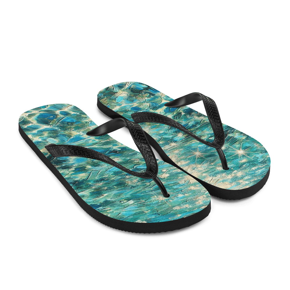 Flip Flops Bahamian Waters Post Impressionistic Front Right