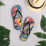 'Pink Solitude / Surreal' Flip-Flops – Ocean-Inspired Style