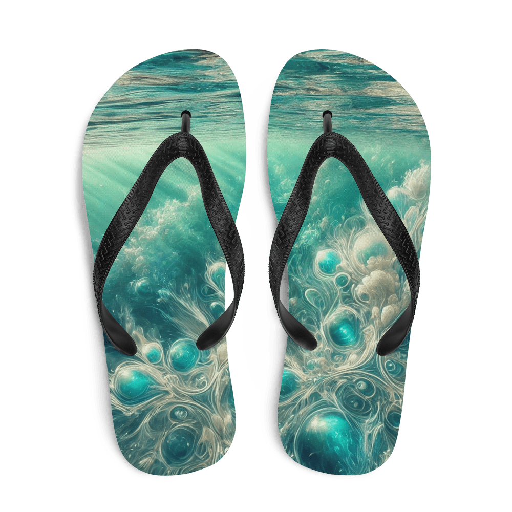 Flip Flops Bahamian Waters Surreal Style 2 White Top