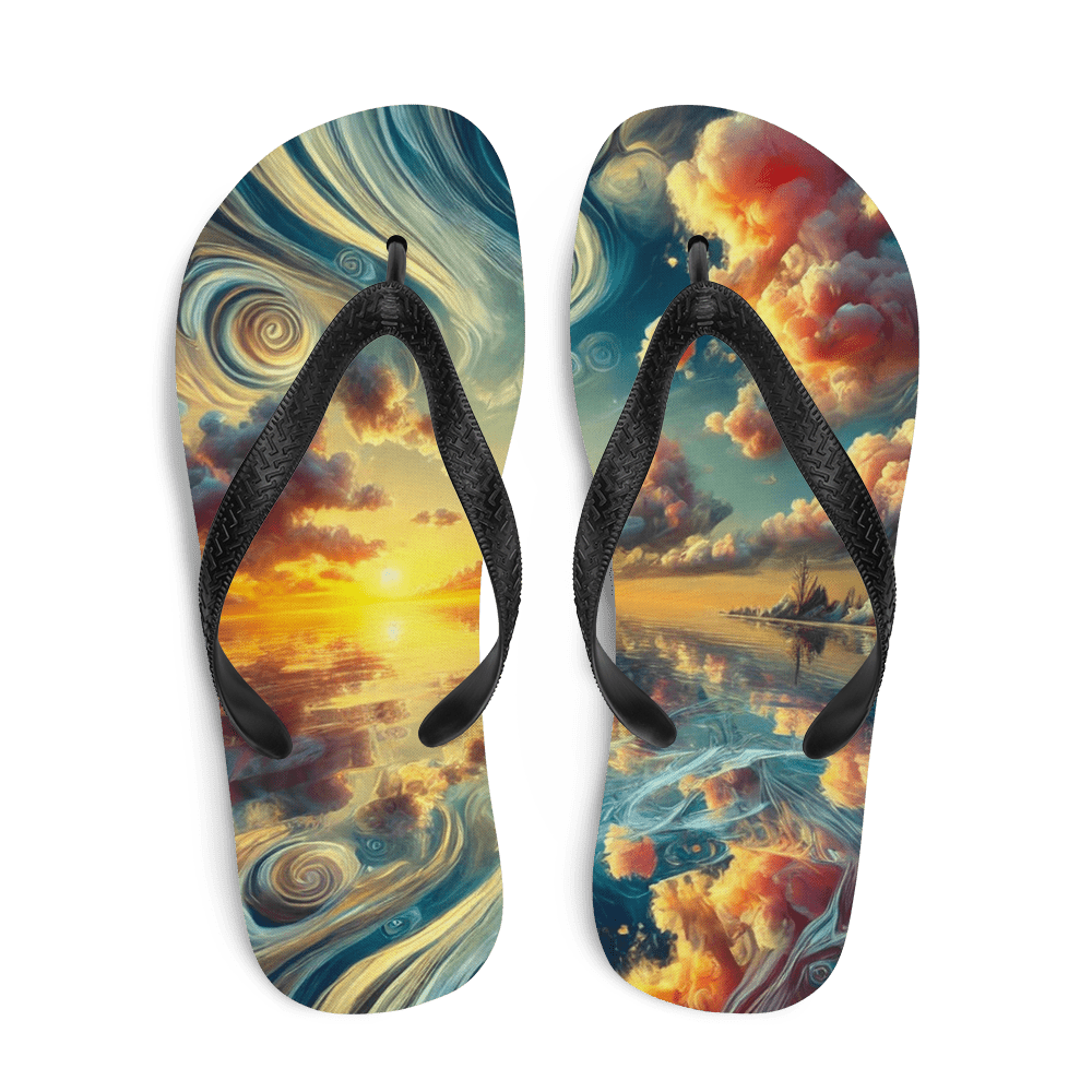 Flip Flops Bahamas Surreal Sunset White Top