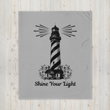 'Shine Your Light' Lighthouse Throw Blanket