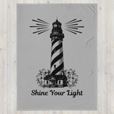 'Shine Your Light' Lighthouse Throw Blanket