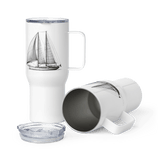 'Ketch' Sailboat Line Drawing – Stainless Steel Travel Mug