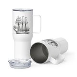 'Classic Schooner' Sailboat Line Drawing – Stainless Steel Travel Mug
