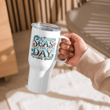 'Seas The Day / Shell' Stainless Steel Travel Mug