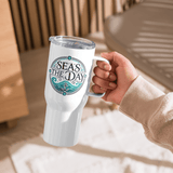 'Seas The Day / Anchor' Stainless Steel Travel Mug
