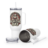 'Seas The Day / Wench' Stainless Steel Travel Mug