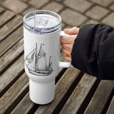 'Cutter Rig Yawl' Sailboat Line Drawing – Stainless Steel Travel Mug