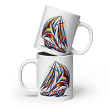'Sailing in Color' White Glossy Ceramic Mug