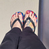 'Pink Solitude / Surreal' Flip-Flops – Ocean-Inspired Style