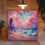 'Pink Sand Beach / Soft' Canvas Wall Art