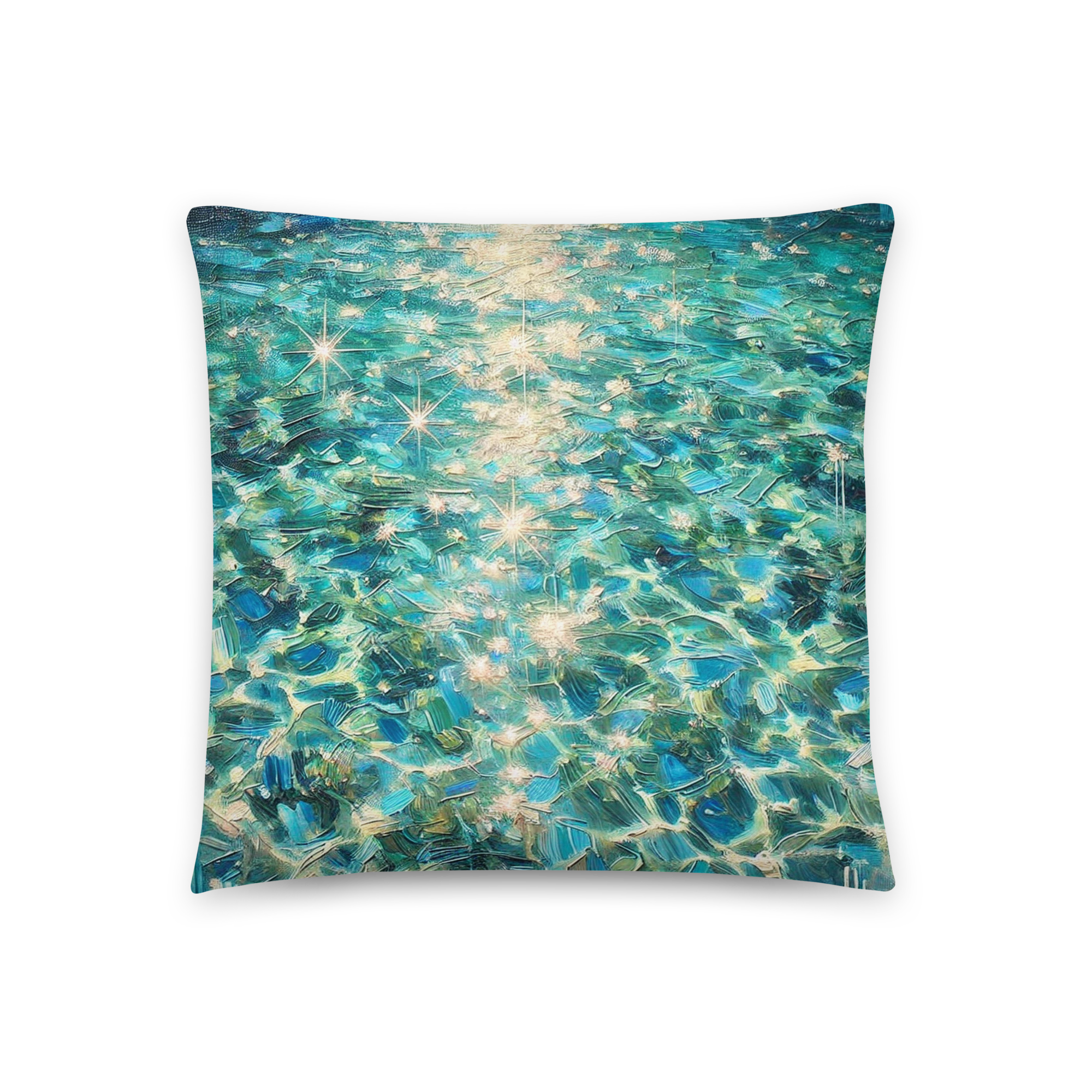 Bahamian Waters Impress Pillow 18x18 back view