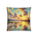 Sunset Clouds Decorative Pillow 18x18 back view