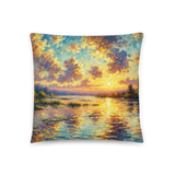 Sunset Clouds Decorative Pillow 18x18 back view