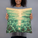 Bahamian Shallows Retro Pillow 18x18 front view