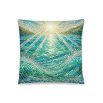 Bahamian Waters Mosaic Pillow 18x18 front view