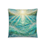 Bahamian Waters Mosaic Pillow 18x18 front view