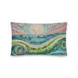 Radio Beach Mosaic Pillow 20x12 back view