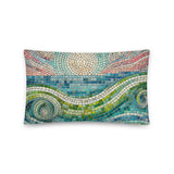 Radio Beach Mosaic Pillow 20x12 front view