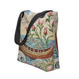 Tote bag with Lake Worth mosaic design, front view