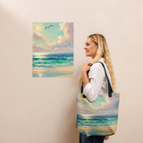 'Radio Beach / Soft' Tote Bag - Ocean-Inspired Style